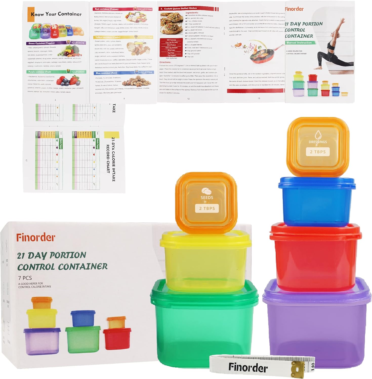 Meal Prep Kit - 7 шт., 21-дневный комплект контейнеров для