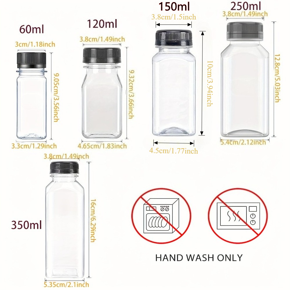 6 шт. многоразовые прозрачные  – обзор и цена Meal Prep Juice Bottles