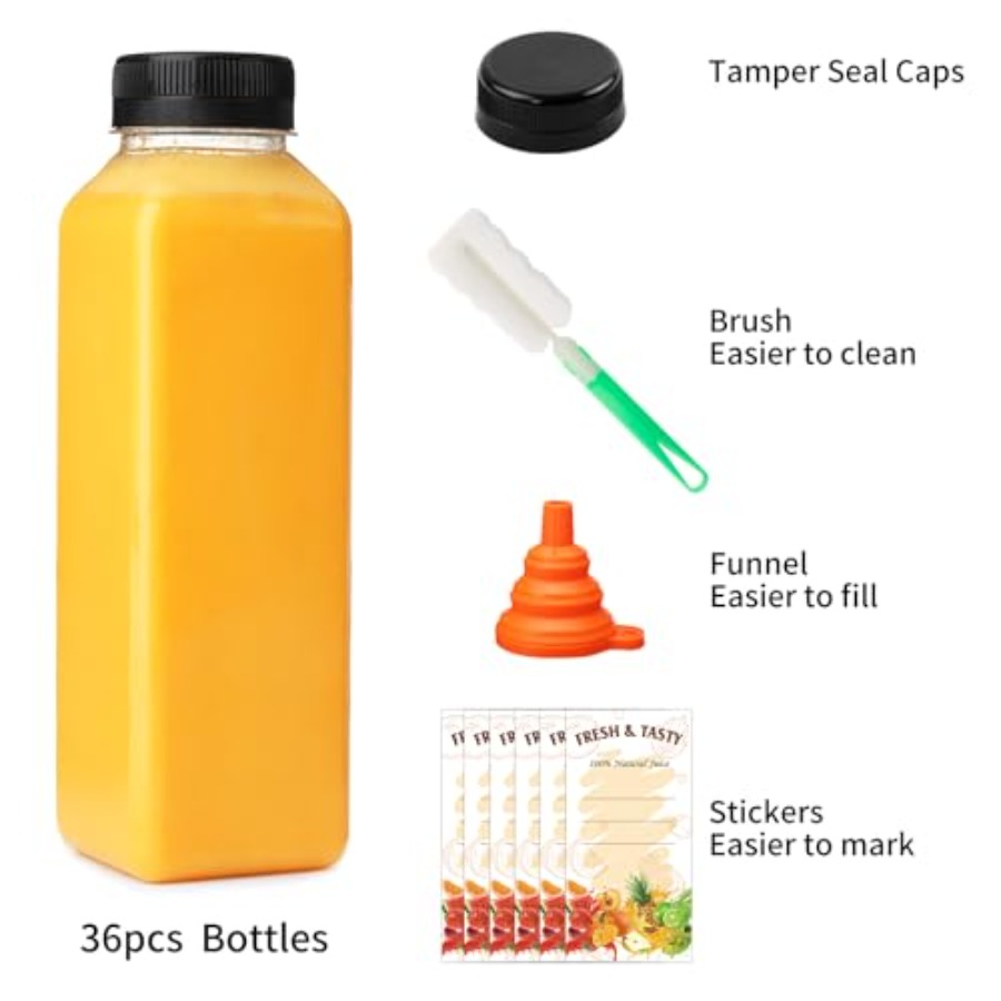 202636 шт. пустых пластиковых  – обзор и цена Meal Prep Juice Bottles