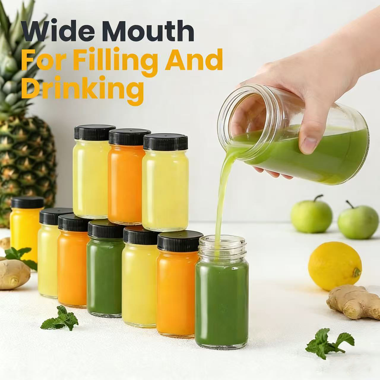 6 шт. по 60 мл, герметичные пр – обзор и цена Meal Prep Juice Bottles